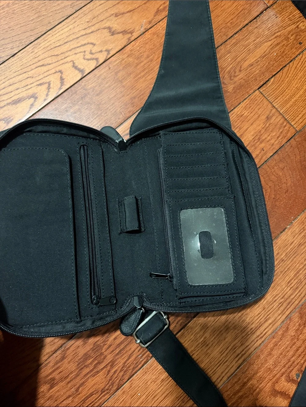 Black Womens  Crossbody Sling Bag - Unbranded